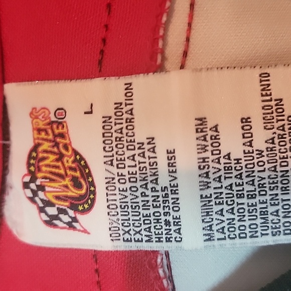 Vintage 90s Budweiser Dale Earnhardt Jr White Embroidered Hockey Jersey Sz L - Picture 5 of 5